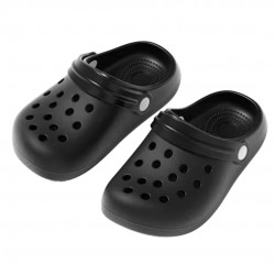 Toddler Kids EVA Garden Clogs – Lightweight Summer Sandals –  Black