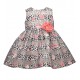 Baby Girls Ivory and Coral Rose Fit-and-Flare Party Dress Baby Girls Ivory and Coral Rose Fit-and-Flare Party Dress