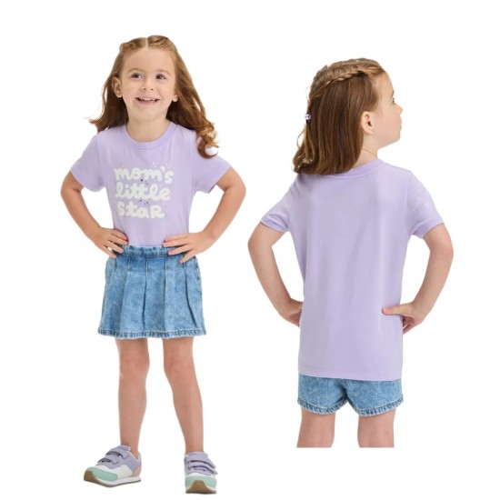 Toddler Girls' Short Sleeve Mom's Little Star Graphic T-Shirt - Cat & Jack Purple