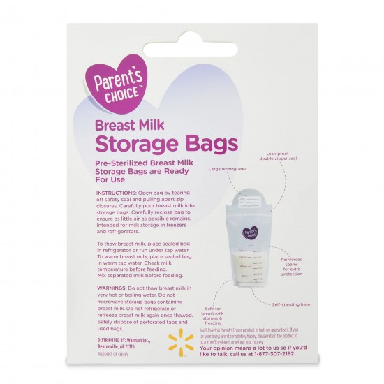 Parent's Choice Breast Milk Storage - 25 Count