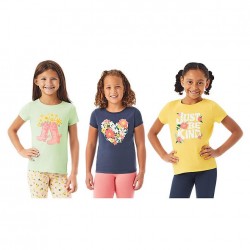 Girls 3-Pack Short Sleeve Graphic Tee by Member's Mark - Just Be Kind Girls 3-Pack Short Sleeve Graphic Tee by Member's Mark - Just Be Kind