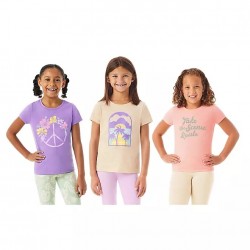 Girls 3-Pack Short Sleeve Graphic Tee by Member's Mark -Take the Scenic Route Girls 3-Pack Short Sleeve Graphic Tee by Member's Mark -Take the Scenic Route