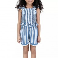 Rare Editions Toddler 2-Piece Short Set- Blue Stripe