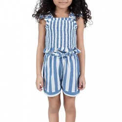 Rare Editions Toddler 2-Piece Short Set- Blue Stripe