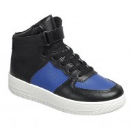 Link Boys' Retro Hi Top Sneakers - Blue/Black