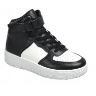 Link Boys' Retro Hi Top Sneakers - White/Black