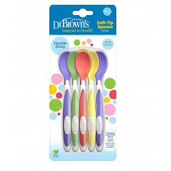 Dr. Brown's Soft-Tip Toddler Feeding Spoons - 6 Pack 