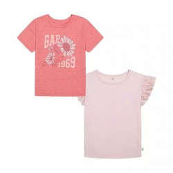 Gap Kids Girls 2 Pack Tee - Rose Pink Floral