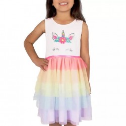 Zunie Tutu Unicorn Dreams Sleeveless Jersey Bodice Dress