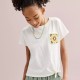 SO Knotted Crochet Pocket Tee - Cream Square