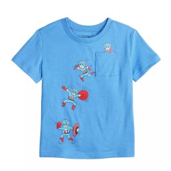 Jumping Beans Marvel's Captain America Doodles Pocket Graphic Tee