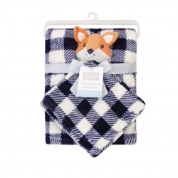 Hudson Baby Plush Blanket and Security Blanket Set, Boy Fox