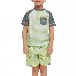 Character Toddler Boys Rashguard Swimset - Yoda 