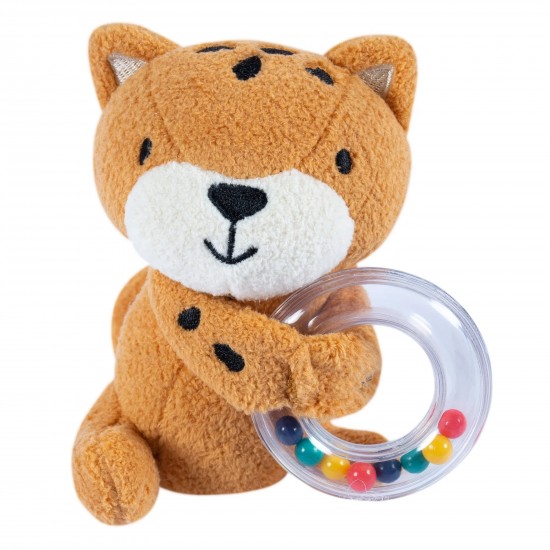 Gerber 2-Piece Baby Girls Cat & Mouse Rattle and Teether Set