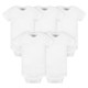 Mighty Goods 5-Pack Baby Neutral White Short Sleeve Bodysuits