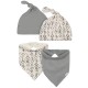 Modern Moments 4-Piece Baby Neutral Tribal & Grey Caps and Bibs Set