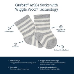 Baby Boy 8-Pack Baby Boys All Star Jersey Wiggle Proof Socks Baby Boy 8-Pack Baby Boys All Star Jersey Wiggle Proof Socks