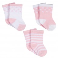 Onesies Brand 3-Pack Baby Girls Stars Jersey Crew Socks