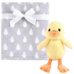 Hudson Baby Infant Plush Blanket with Toy - Yellow Duck