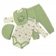 René Rofé 4PCS Wild About Mommy BODYSUIT PANT HAT BIBS - 0-9 months 