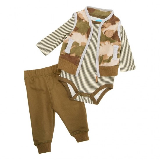 Baby Boy Bear Bodysuit Vest & Pants Set - Bon Bébé (NB - 9M)