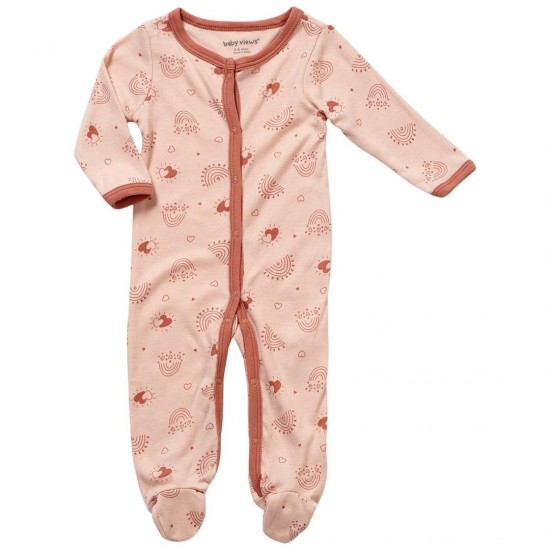 Baby Girl Hearts & Rainbow Sleeper by Baby Views (NB-9M)