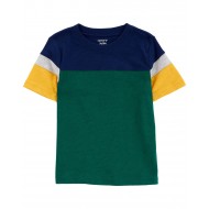 Carter's Baby Boy Colorblock Tee - Green/Yellow 