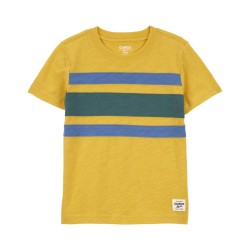 OshKosh Baby  Boy Striped Pieced Tee - Yellow 