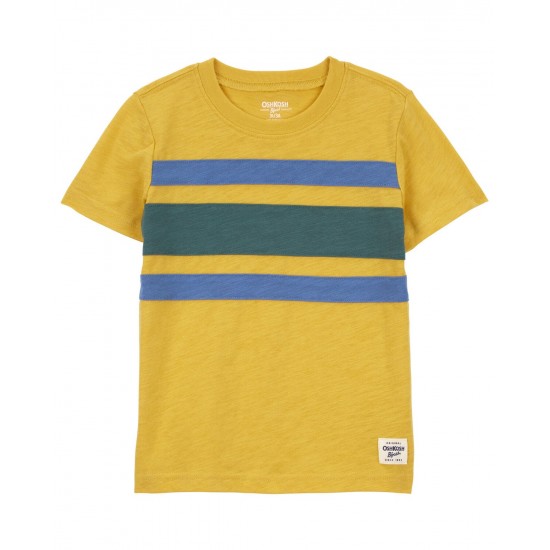 OshKosh Baby  Boy Striped Pieced Tee - Yellow 