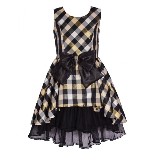 Bonnie Jean Sleeveless Taffeta Plaid Princess Dress 4-6X