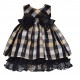 Bonnie Jean Sleeveless Taffeta Plaid Dress with Novelty Skirt 12-24M