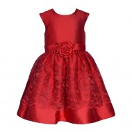 Bonnie Jean Sleeveless Mikado & Lace Party Dress 2T- 4T