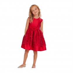 Bonnie Jean Sleeveless Mikado & Lace Party Dress - 4-6X Bonnie Jean Sleeveless Mikado & Lace Party Dress - 4-6X
