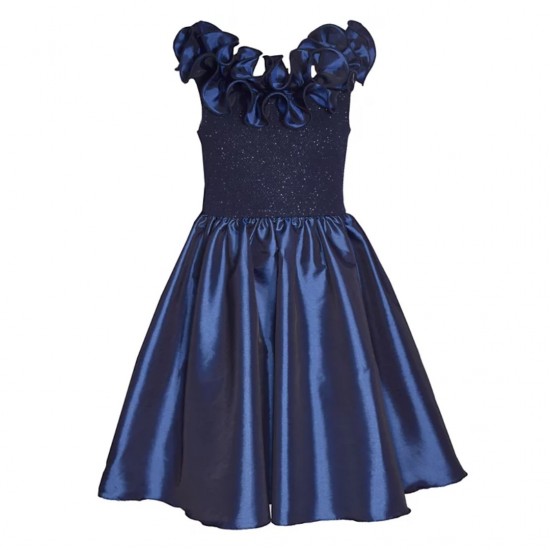 Bonnie Jean Sparkle Knit & Taffeta Party Dress 7-16 Bonnie Jean Sparkle Knit & Taffeta Party Dress 7-16