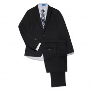 Haggar Boys 4 Piece Suit Set - Black/White