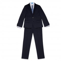 Haggar Boys 4 Piece Suit Set - Navy/white Haggar Boys 4 Piece Suit Set - Navy/white