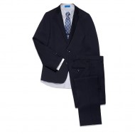 Haggar Boys 4 Piece Suit Set - Navy/white