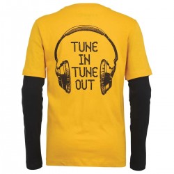 Tony Hawk Boy's Long Sleeve Earphones Graphic Tee 8-16 Tony Hawk Boy's Long Sleeve Earphones Graphic Tee 8-16