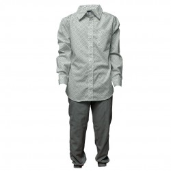 Tony Hawk Boys' 2-Piece Button-Down Shirt & Joggers Set - Gray/White  Tony Hawk Boys' 2-Piece Button-Down Shirt & Joggers Set - Gray/White