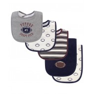 Hudson Baby Bib and Burp Cloth Set - American Football 