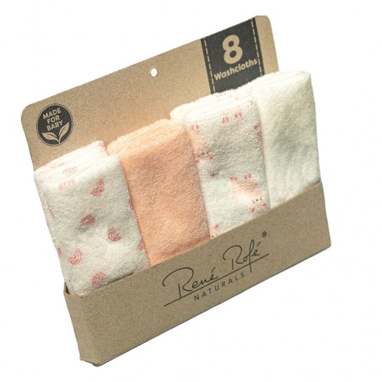 Rene Rofe Gentle & Soft Washcloths for Baby's Bathtime - Pink