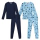 Only Boys STARS 4 Piece Snug Fit Long Sleeve Pajama Set  