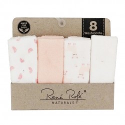 Rene Rofe Gentle & Soft Washcloths for Baby's Bathtime - Pink