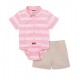 Wrangler Baby Boys 2-Piece Collared Bodysuit and Shorts Outfit Set