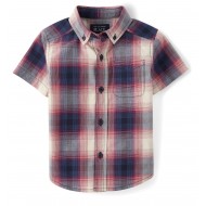 Baby & Toddler Boys' Cotton Poplin Plaid Shirt by Children's Place 