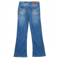 Wallflower Girls' Bootcut Jeans with Embroidered Floral & Rhinestone- 4-6X Wallflower Girls' Bootcut Jeans with Embroidered Floral & Rhinestone- 4-6X