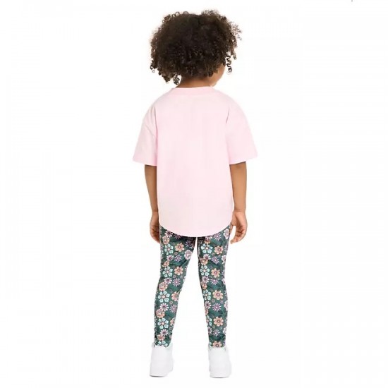 Puma Toddler Girls Top and Leggings Set - Pink Floral