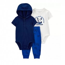 Carter's Boys 3 Piece Bodysuit Pant Set - Contruction 