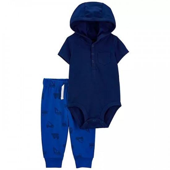 Carter's Boys 3 Piece Bodysuit Pant Set - Contruction 