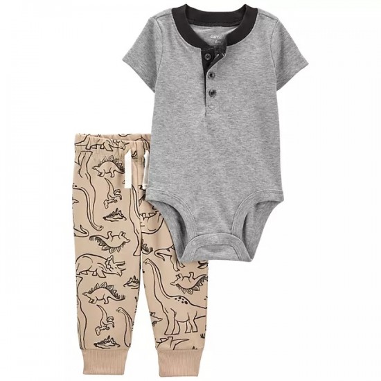 Carter's Boys 3 Piece Bodysuit Pant Set - Might Cute 